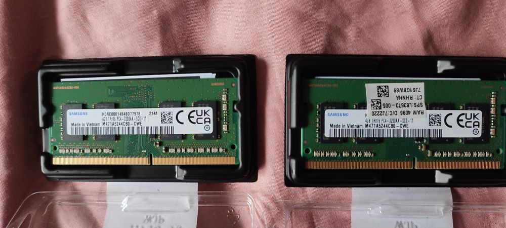 RAM 2X 4 GB Samsung 3200