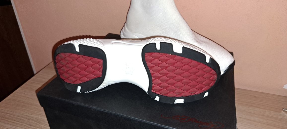Обувки, Кецове ED HARDY 41 Socked - White/Red - UK 7/EU 41 / WHITE/RED