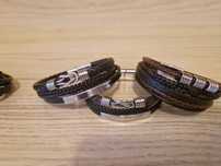 Bratari piele naturala prindere clips magnetic ideale cadou barbati
