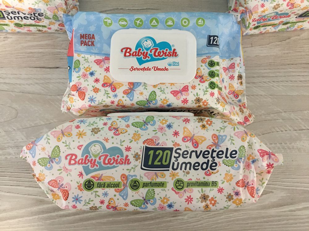 Servetele umede pt bebelusi, 1 pachet X 120 bucati *transport gratuit