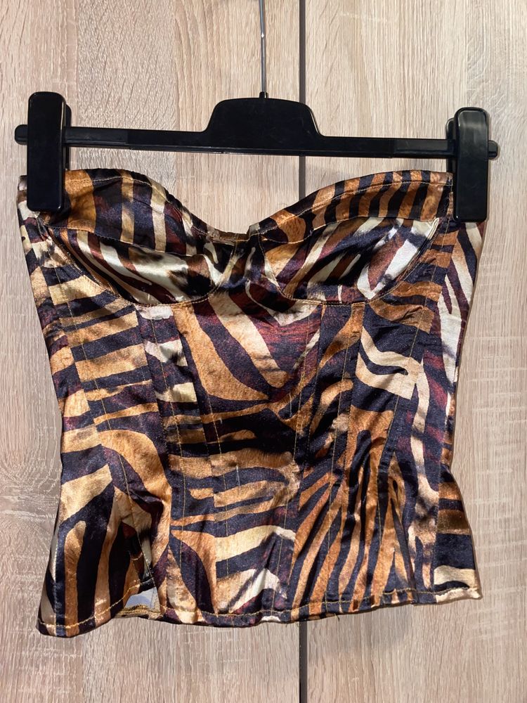 Top corset animal print