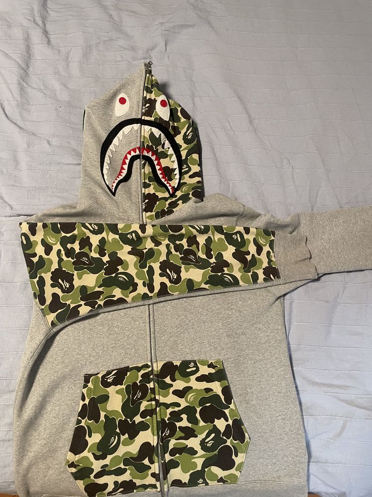 BAPE ABC CAMO Full Zip Shark Hoodie