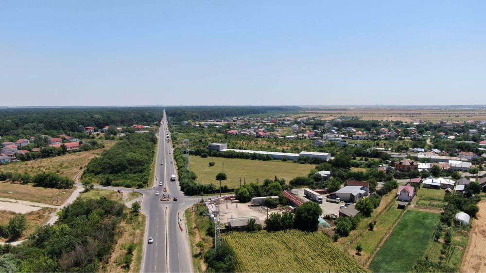 Teren de vazare aproape de Bucuresti excelent pentru spatii comerciale