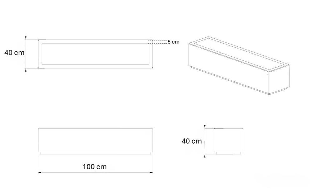 Jardiniera din beton