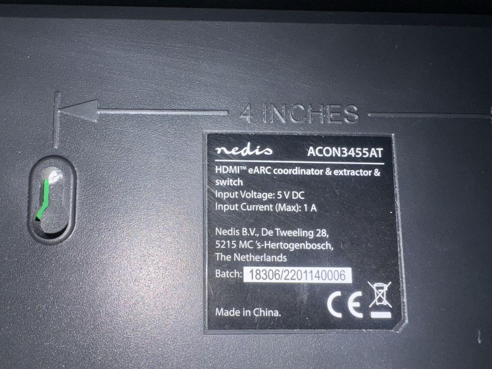 Nedis звуков екстрактор/превключвател/преобразовател HDMI 2.1 eARC 4K