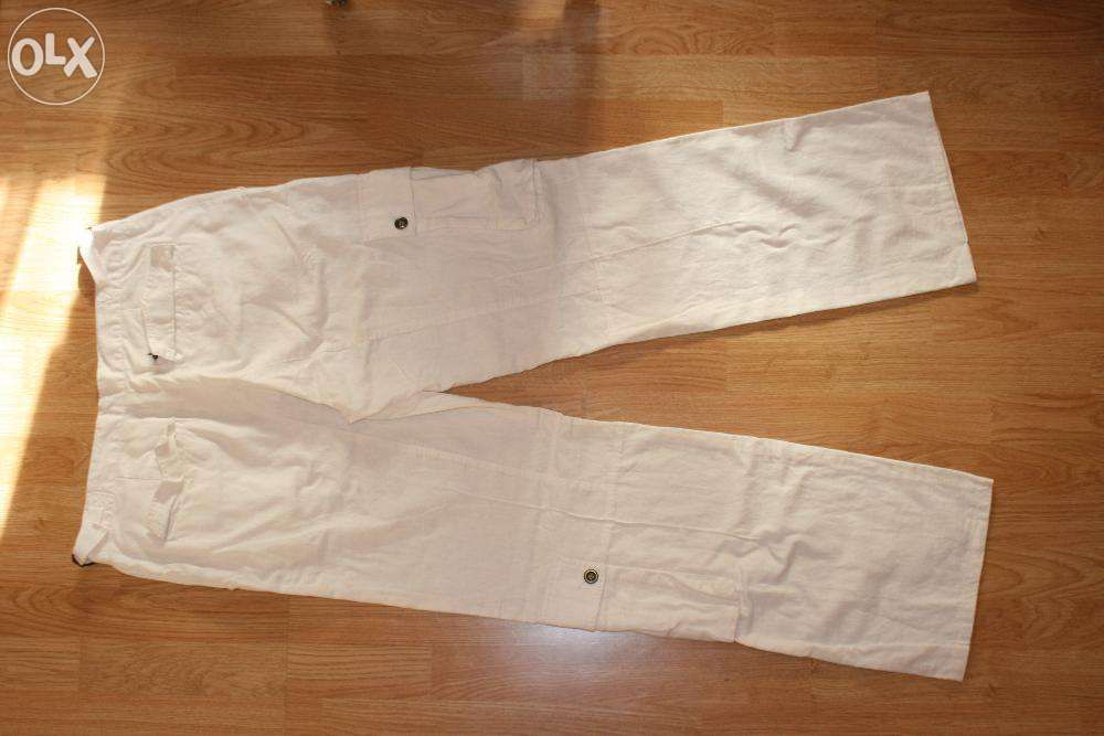 Jeans din bumbac alb XL barbati