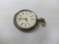 Ceas vechi de buzunar din argint JS&C defect