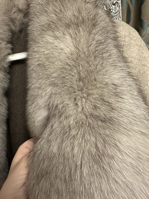 Palton Alpaca blana naturala