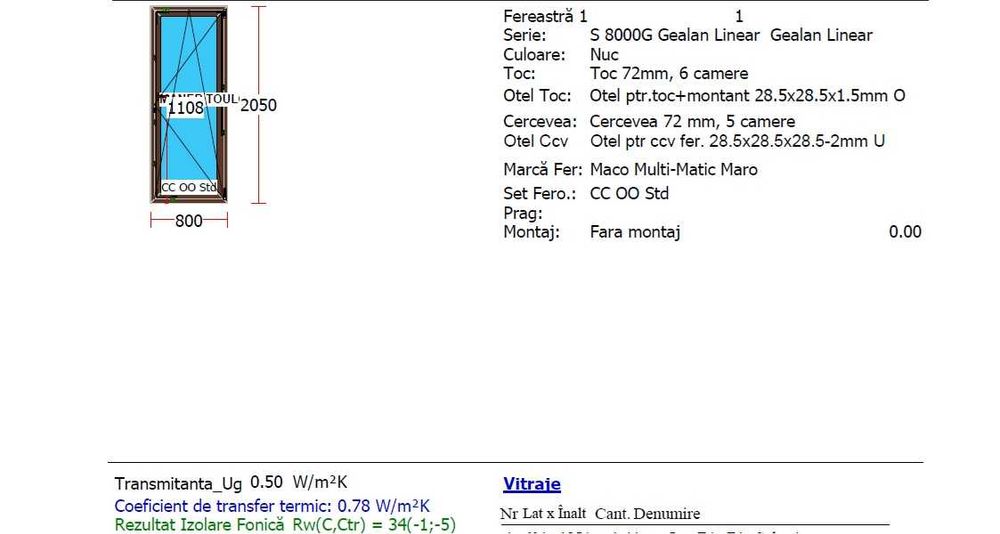 Vand usa termopan noua