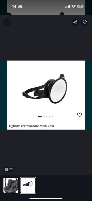 Scoica MaxiCosi si oglinda