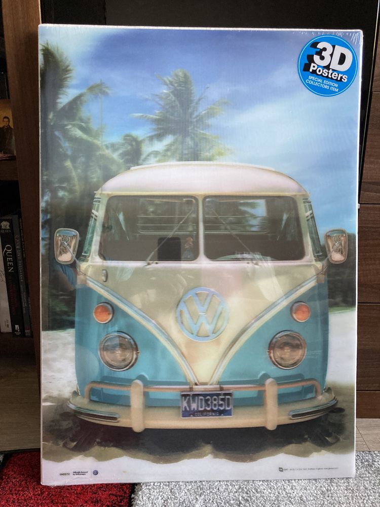 Poster 3D oficial licenta Volkswagen 47 * 67 cm.