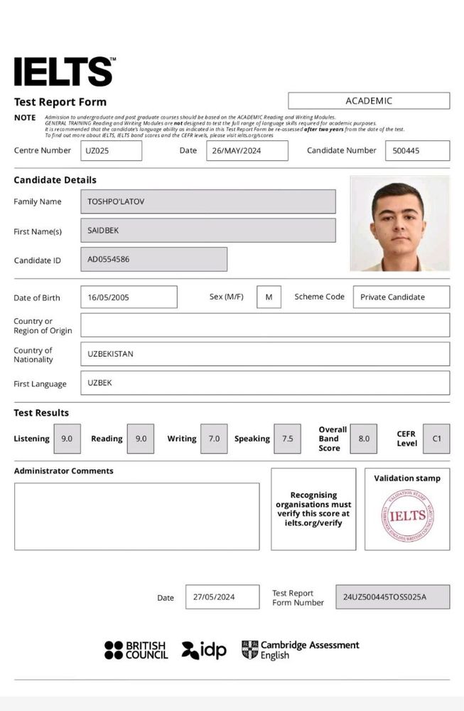 IELTS oling va Umraga bilet golib boling