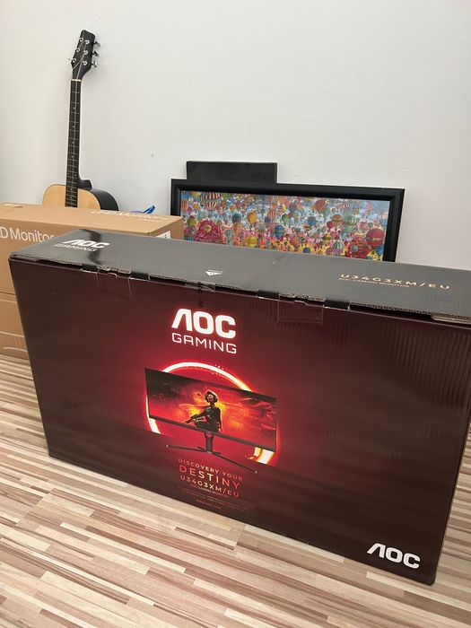 Гейминг монитор AOC - U34G3XM/EU, 34'', 144Hz, 4ms, Freesync