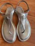 Sandale piele argintii Ralph Lauren 40-40.5