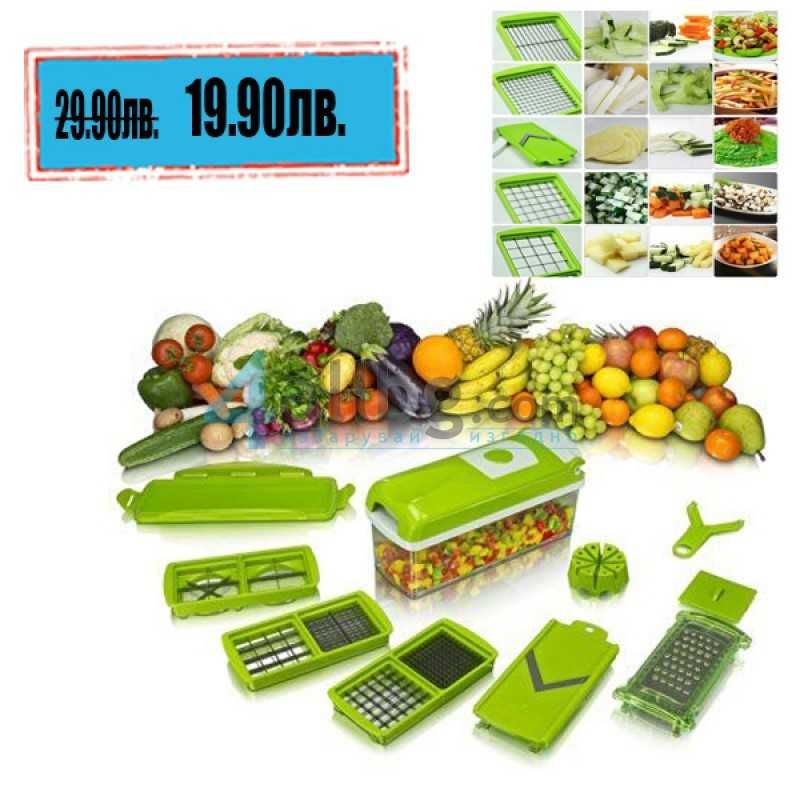 ТОП Nicer Dicer Plus Кухненско ренде 12 части и белачка кутия