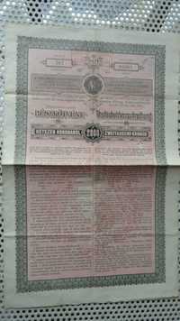 Actiuni vechi Timisoara 1897 Timis Bega 2000 coroane