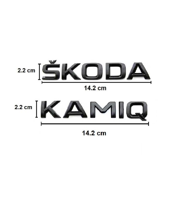 Set embleme SKODA KAMIQ  emblema stema sigla sticker inscriptii litere