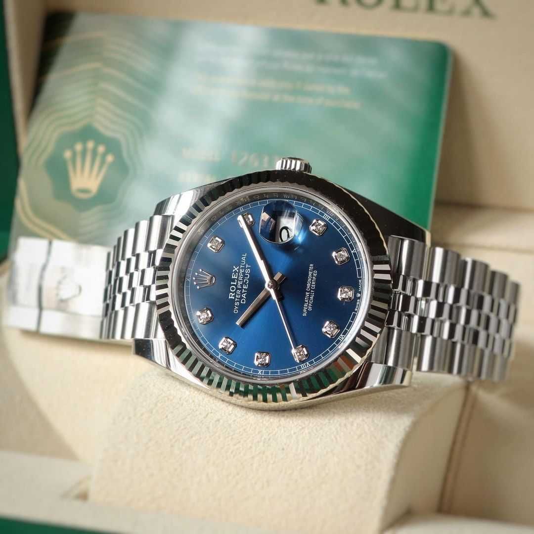 Часовници 41mm сребристо-синьо