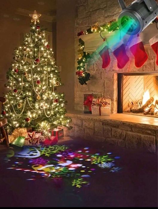 Коледен прожектор с снимки