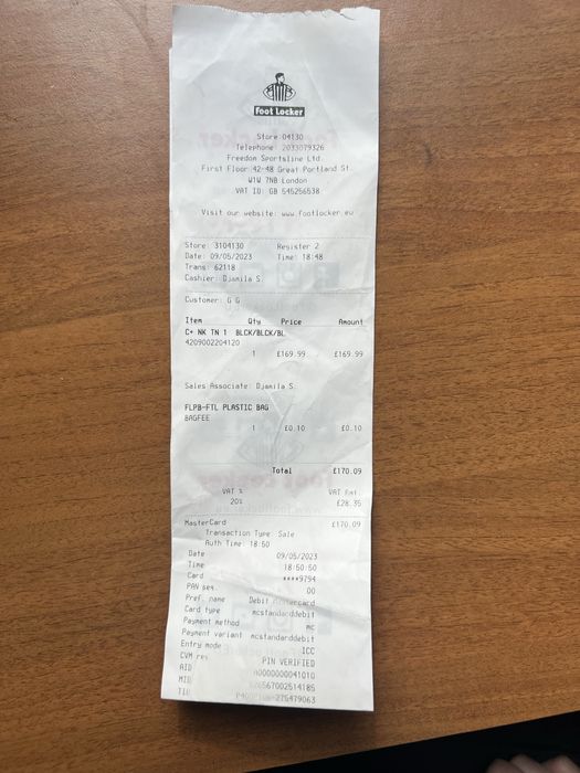 Nike Air Max TN “Black University Blue” 46