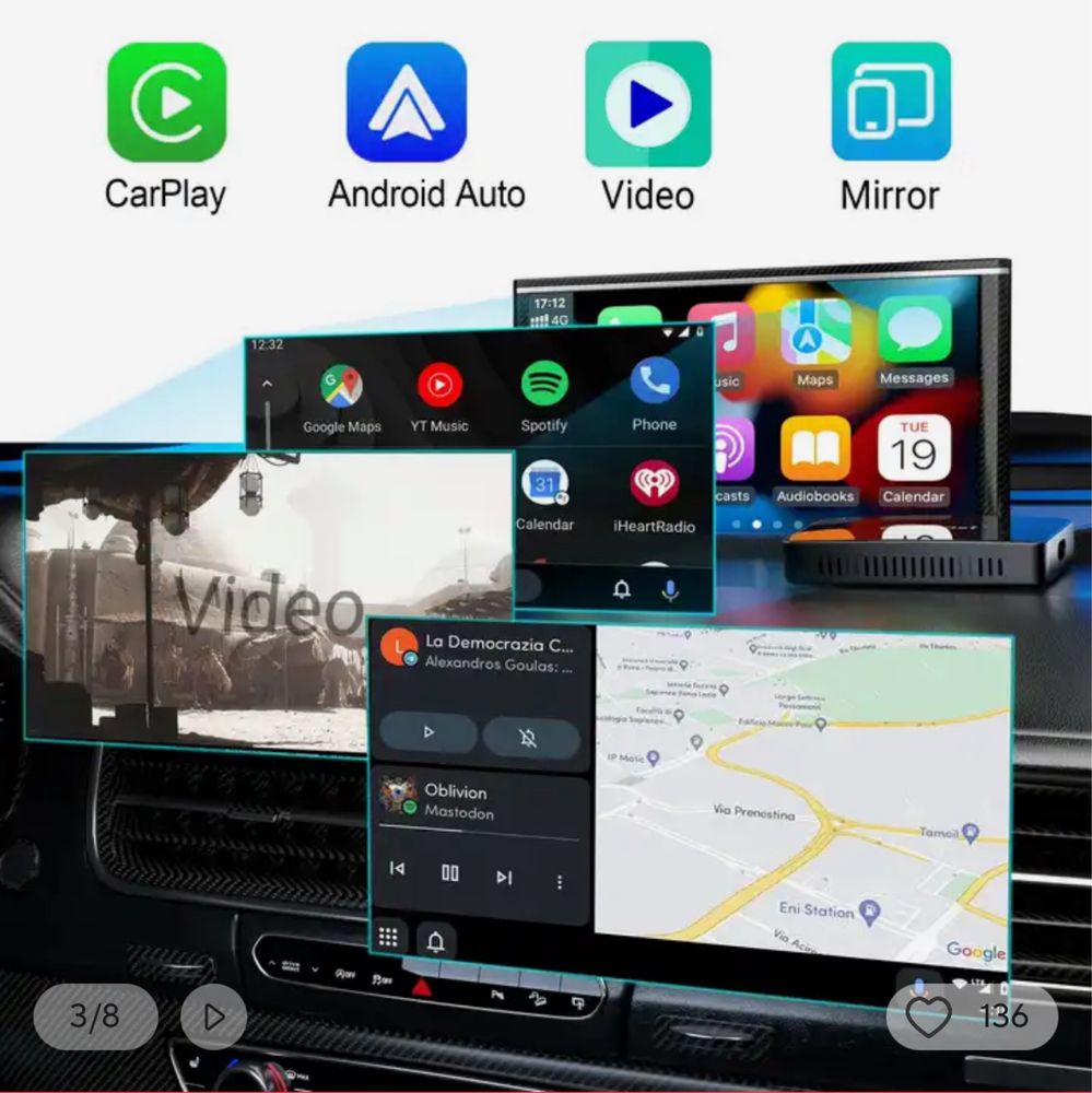 Vand android si apple car play pt mercedes wireless