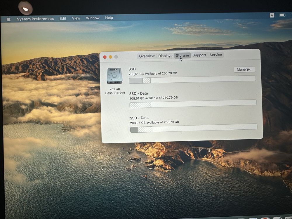 Macbook pro 13.3 Retina 256GB SSD 2015