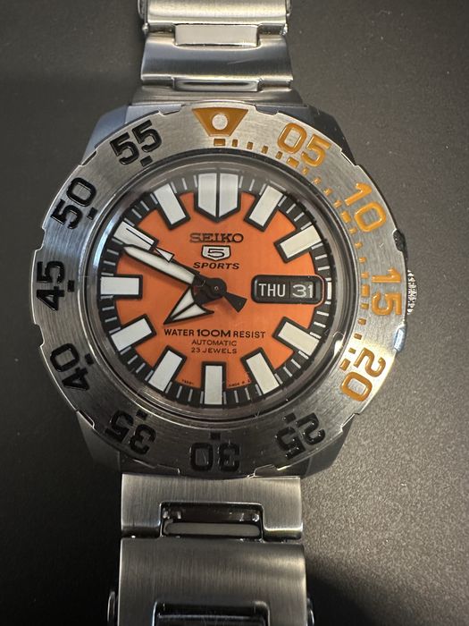 Seiko Monster 5 Orange SNZF49