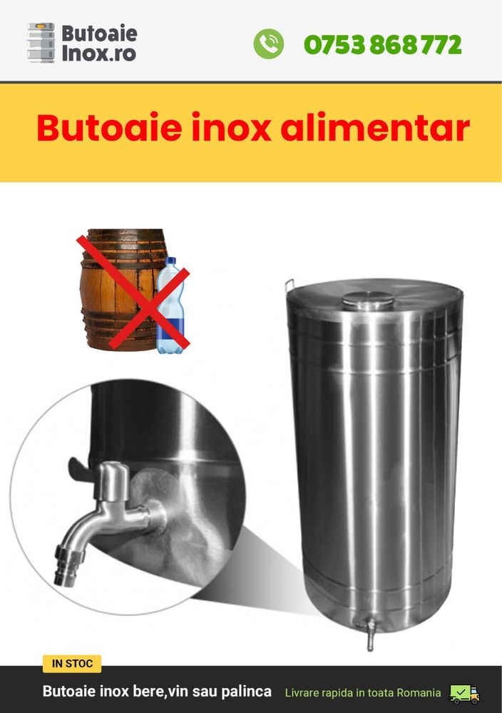 Butoaie inox pt vin Reduceri masive de BlackFriday