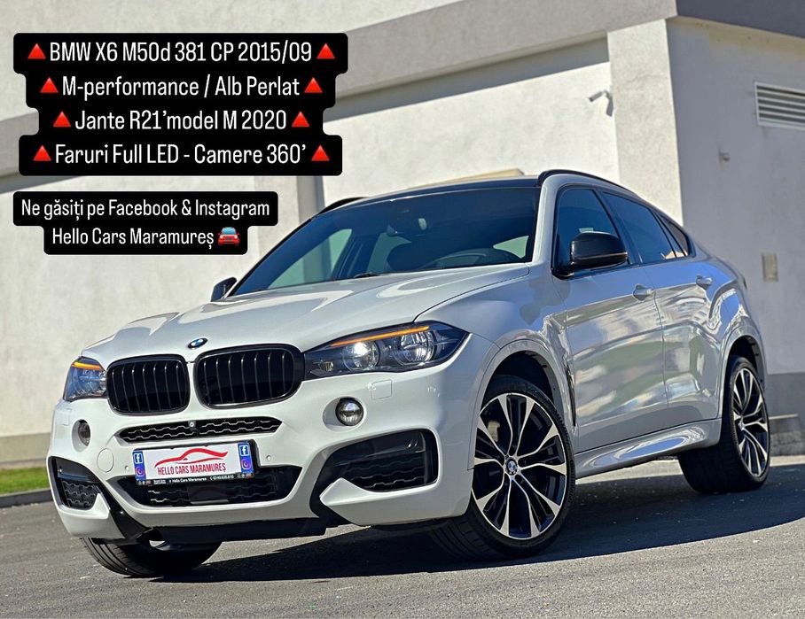 BMW X6 M M50d 381 CP Full LED Camere 360’