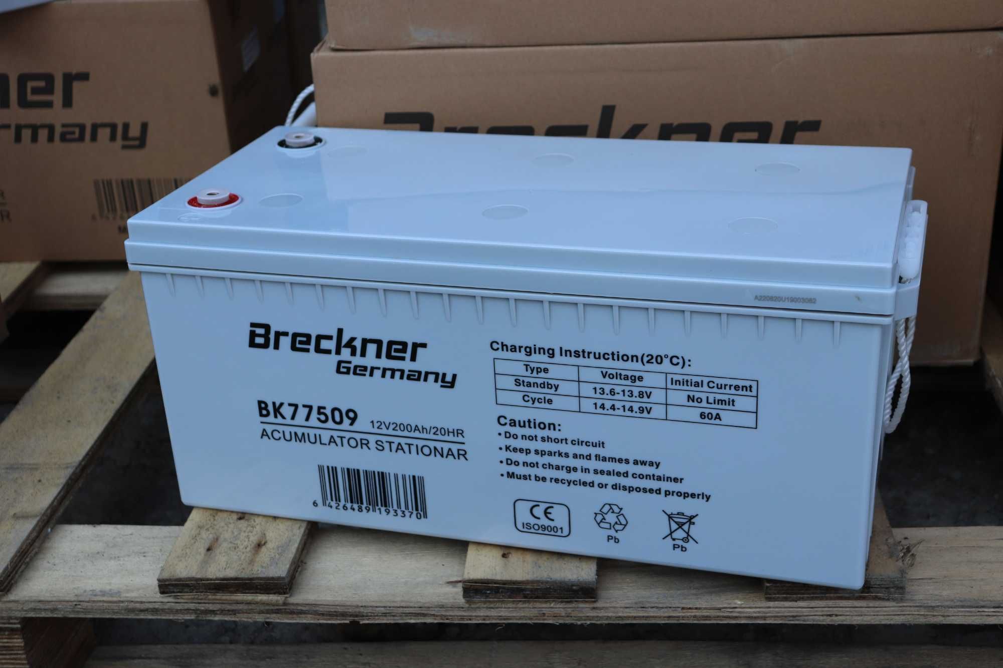 Baterie 12V200Ah Cu gel Breckner pentru Panouri Solare Livrare Oriunde