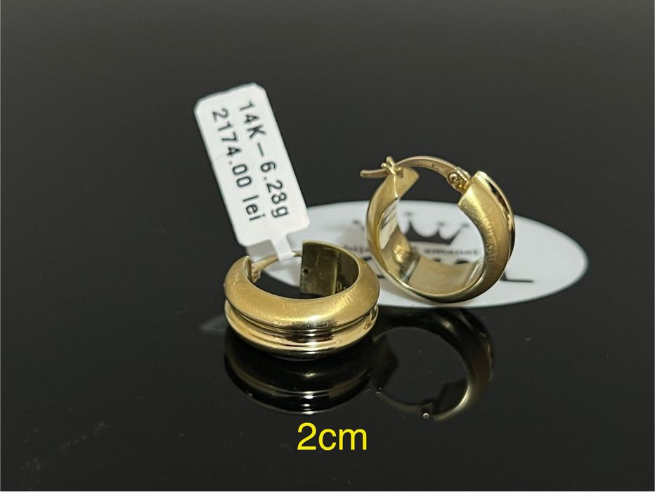 Bijuteria Royal CB : Cercei dama aur 14k 585 6,23gr