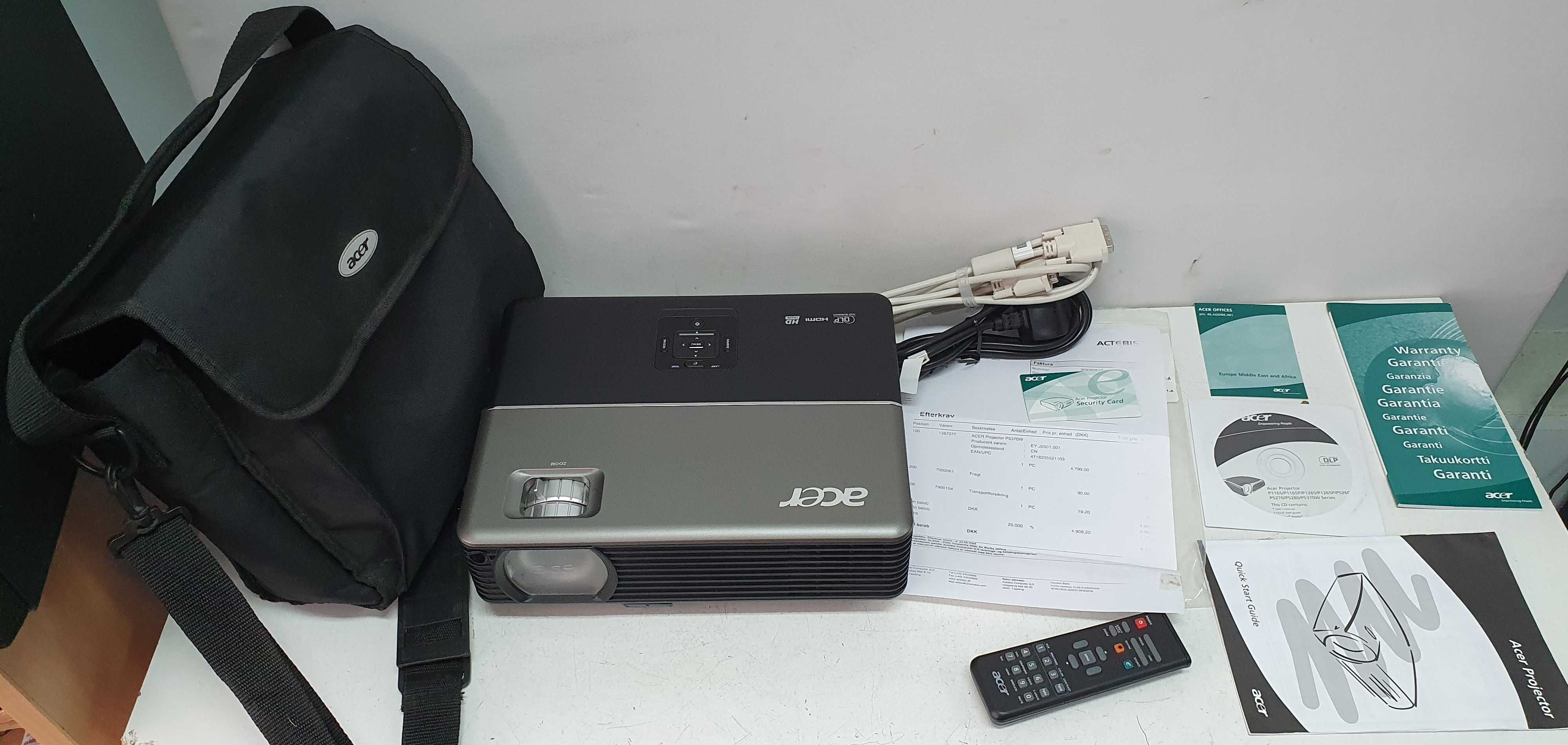 Acer P5370W filme DLP HDMI Texas instruments filme