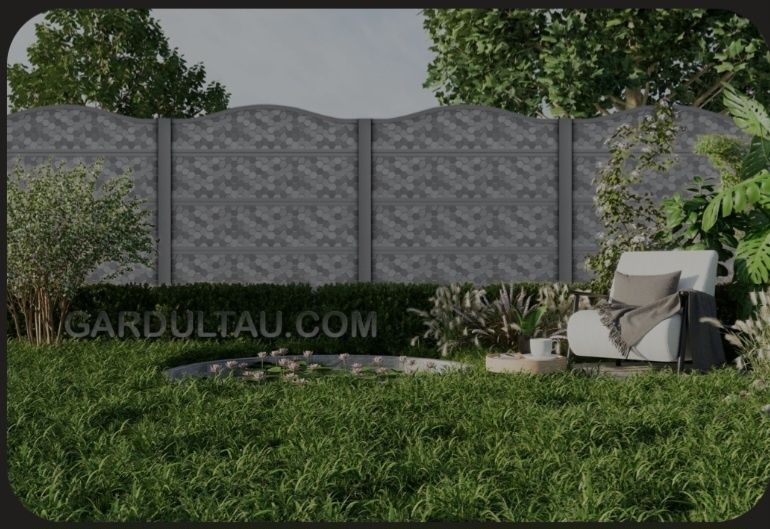 Fabricam garduri / placi de gard / stâlpi din beton Model Piramida