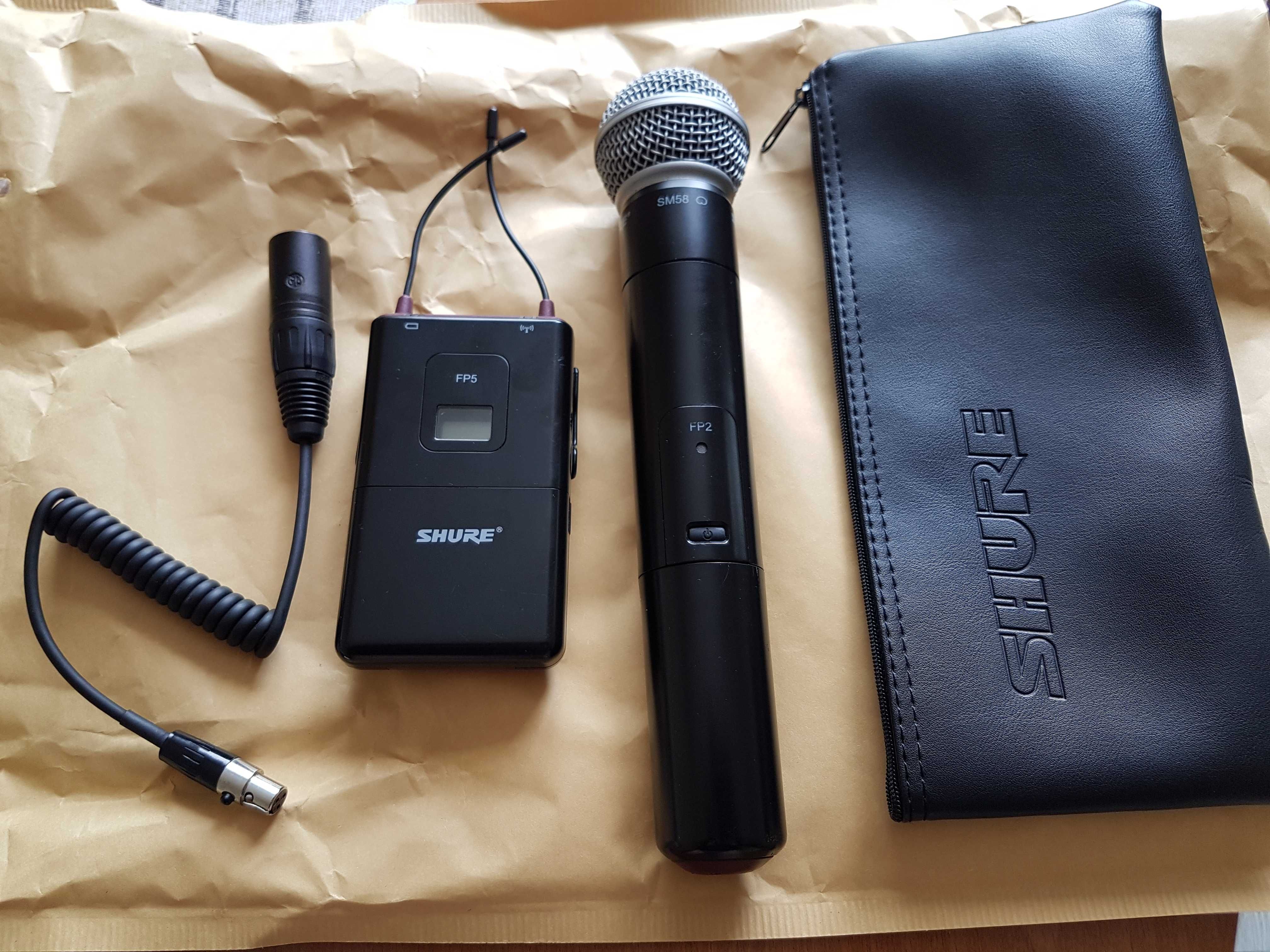 Репортерски микрофон SHURE FP2 с приемник FP5