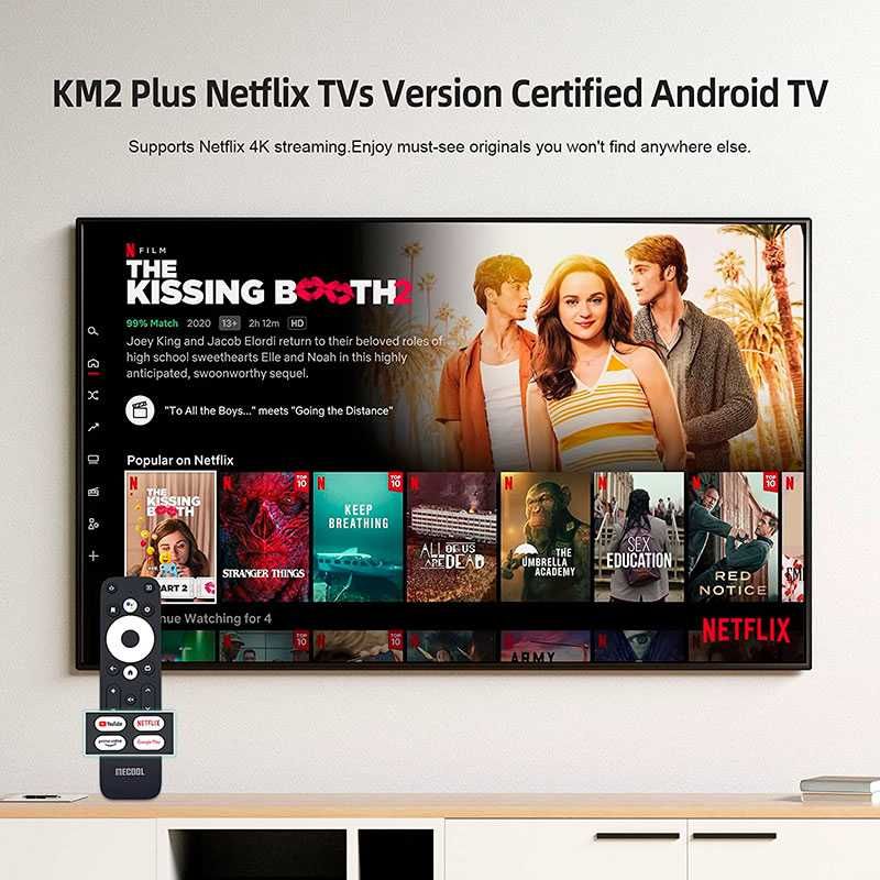 TV Box MECOOL KM2 PLUS Dolby, Android 11, Netflix and Google 4K