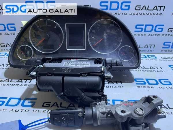 Kit Pornire ECU Calculator Motor Cheie cu Contact si Ceasuri Bord Audi A4 B7 2.0 TDI BRE 2005 - 2008 Cod 03G906016JE 0281012726 [LC1340]