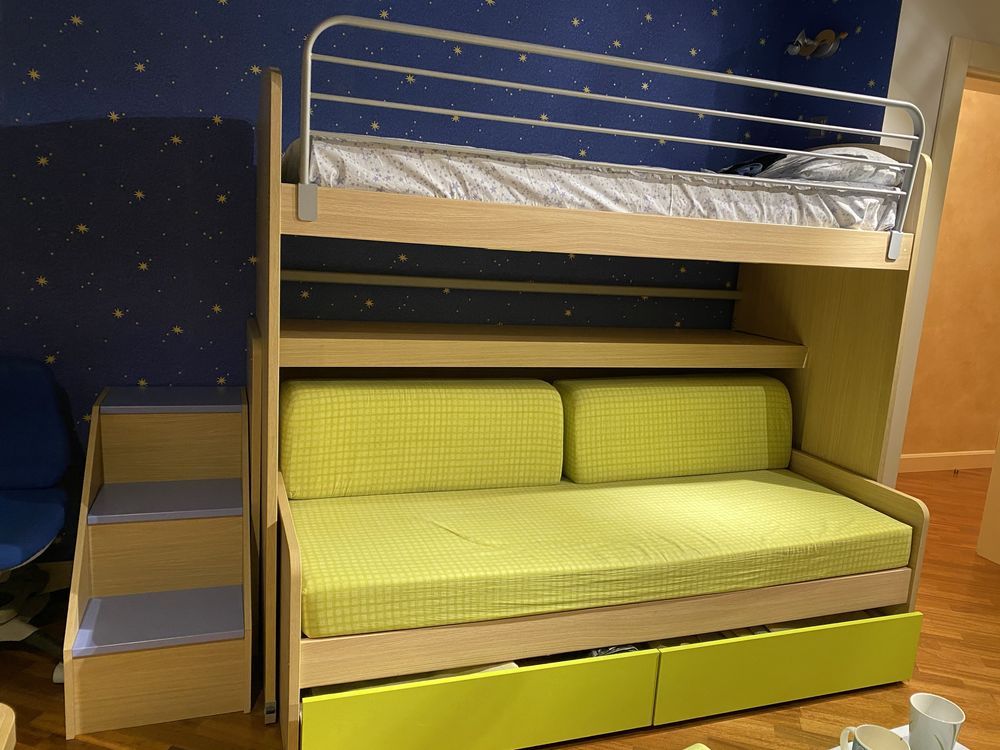 Двухярусная детская итальянская кровать