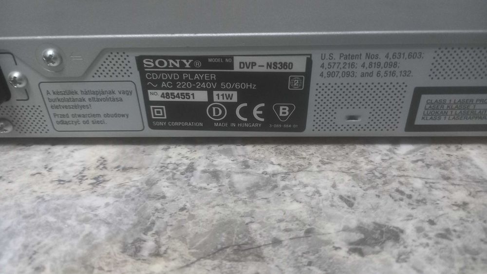 dvd SONY -DVP-NS 360