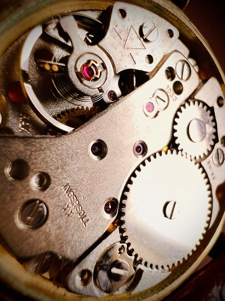 Ingersoll ceas mecanic placat cu aur