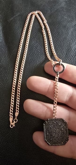 Lănțișoare argint aurit roze