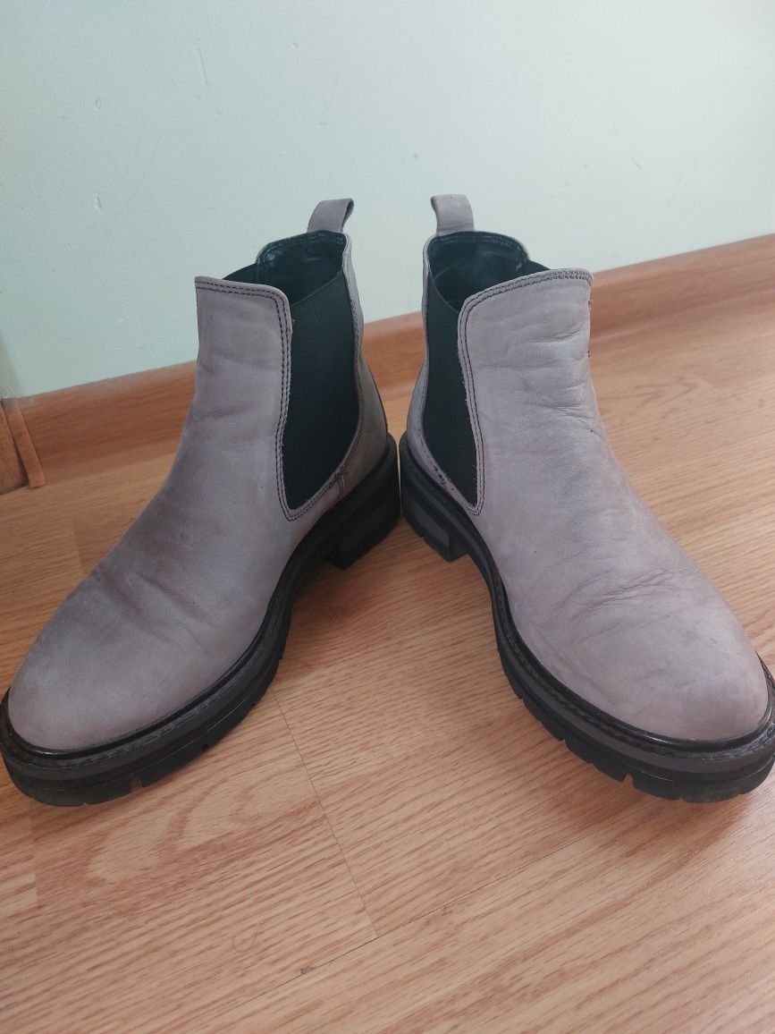 Cizme din piele tip Chelsea