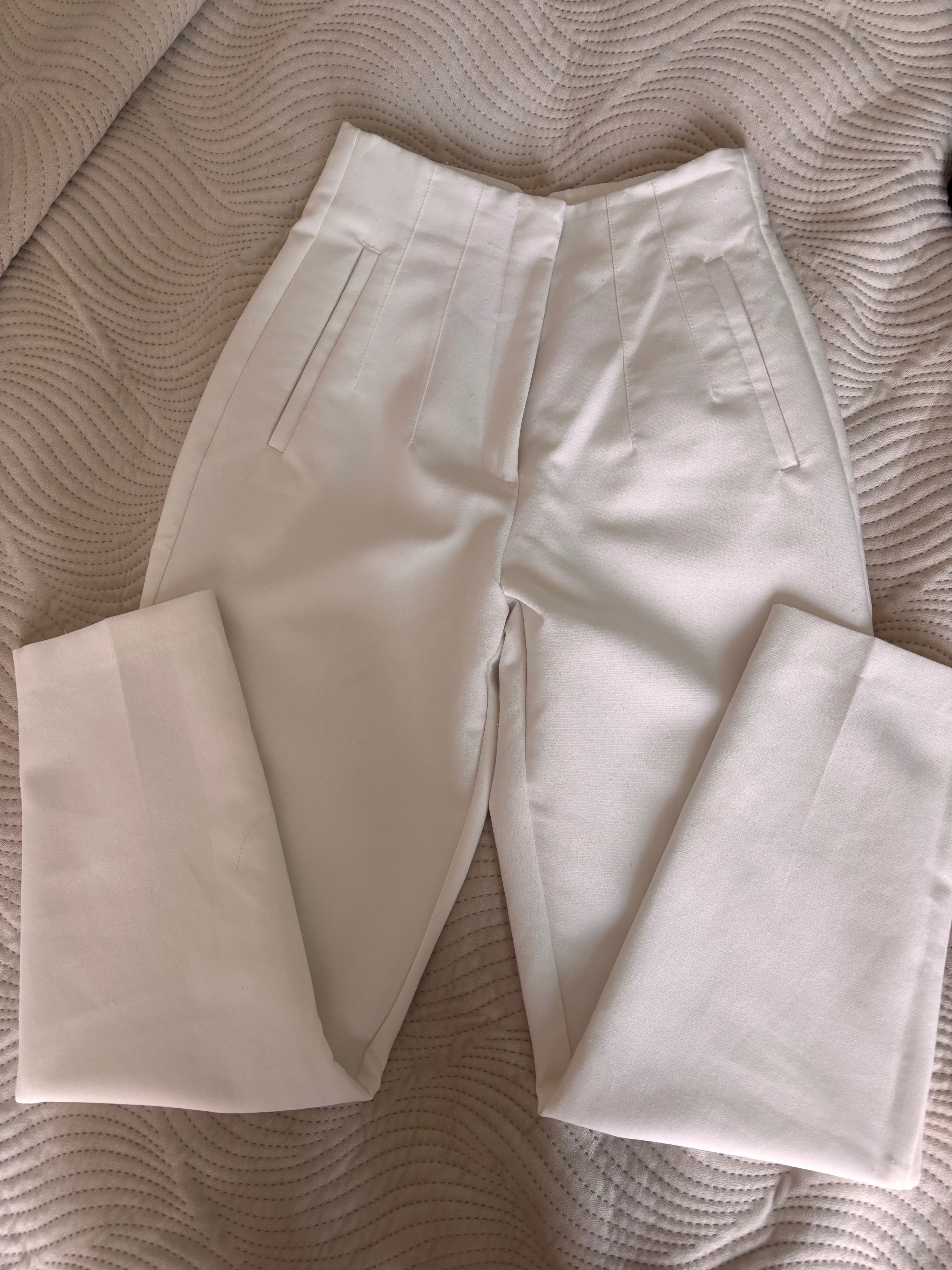 Pantaloni talie înaltă zara xs