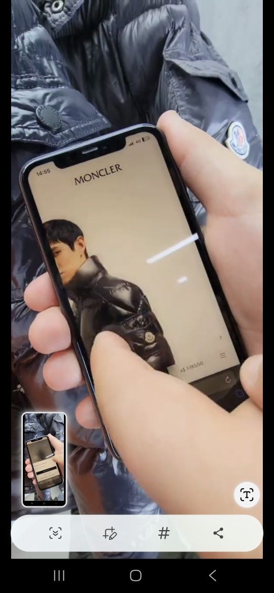 Яке Moncler maya NFC BARCODED coat