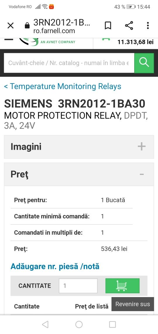 Protecție termistor motor Siemens