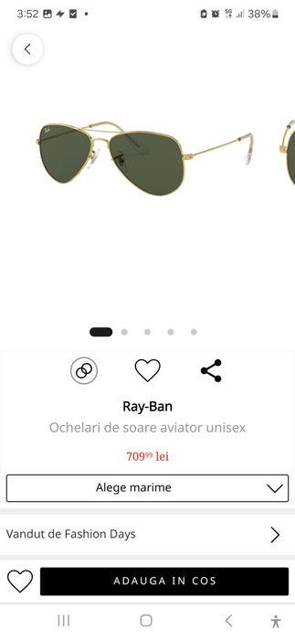 Ochelari aviator Ray-Ban