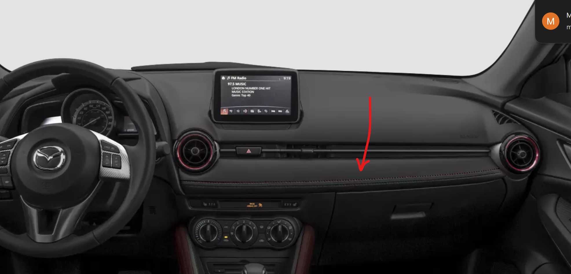 Кожена интериорна лайстна табло Мазда CX-3 ЦХ3