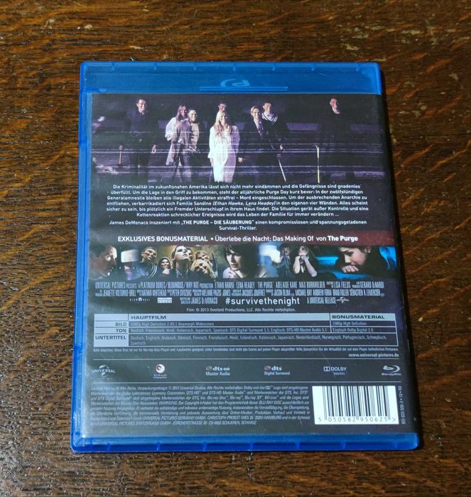 The Purge Blu-Ray DVD HD