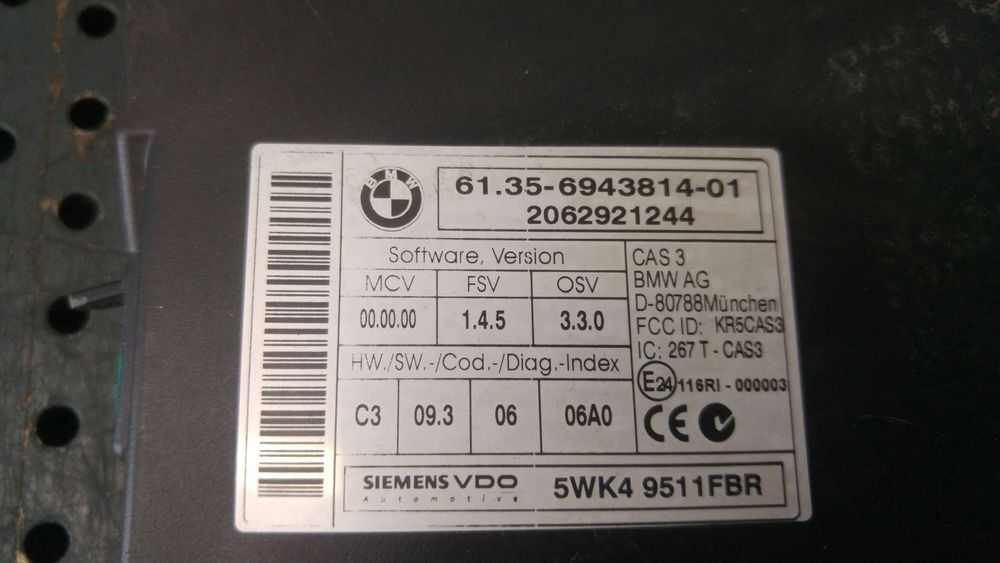 Modul calculator confort bmw seria 1 e81 e87 6135694381401 5wk49511fbr