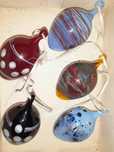 Oua decorative din sticla si din plastic