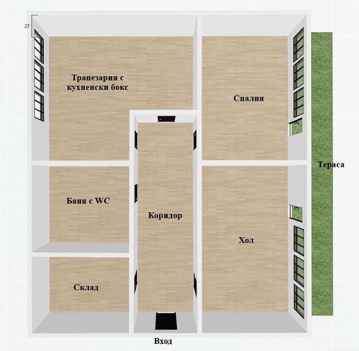 Двустаен апартамент за продажба в с. Горна Малина